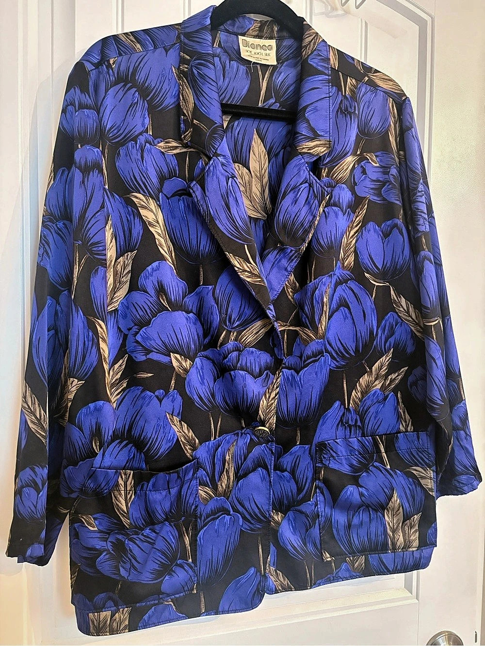 Vintage Bianca 100% Silk Floral Blazer / Jacket – Made in Canada